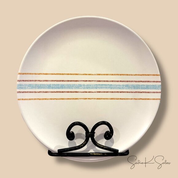 4pk 9" Casual Stripe Salad Plates – Hearth & Hand Magnolia 2022  Teal Tan Stripe - Picture 5 of 7